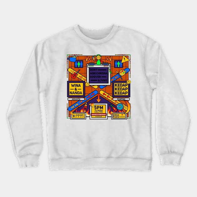 Party house Crewneck Sweatshirt by Rhythm Designs